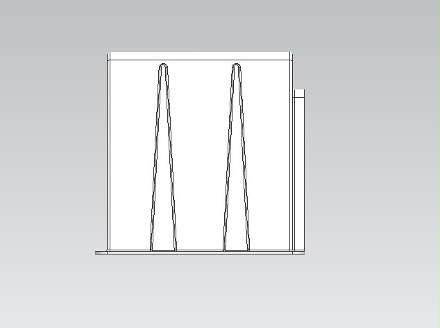 Orthographic elevation of the molded panel